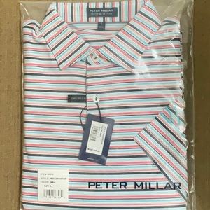 Peter Millar Men’s Tailored Fit Polo Shirt NWT Striped